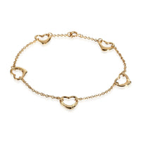 Elsa Peretti Open Heart 5 Station Bracelet in 18K Yellow Gold