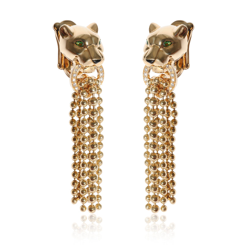 Panthère de Cartier Diamond Earrings in 18K Yellow Gold 0.1 CTW