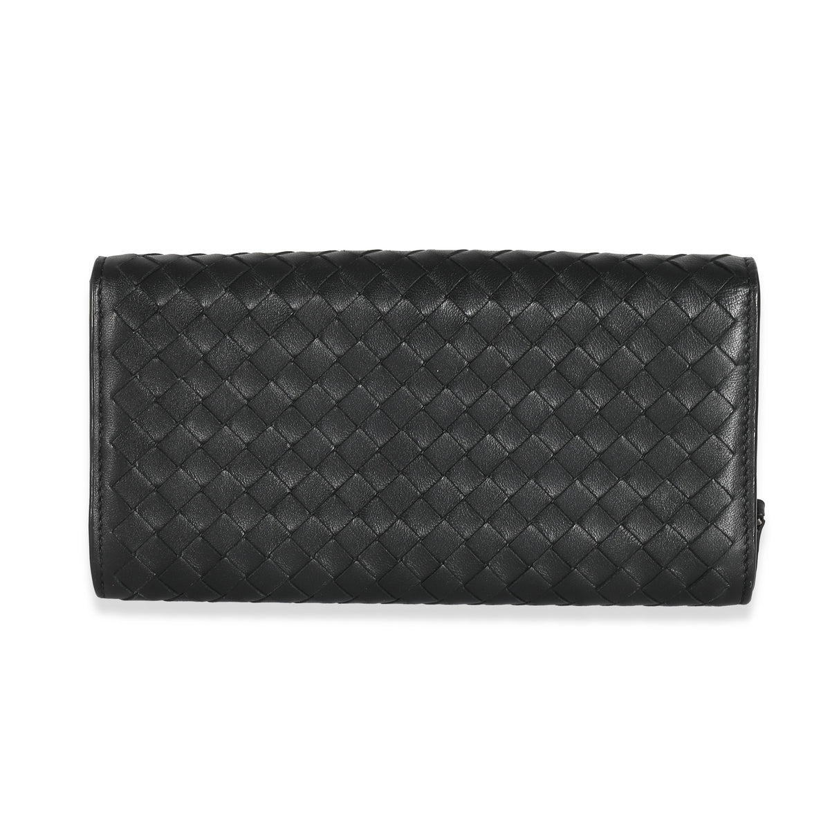 Black Intrecciato Continental Wallet