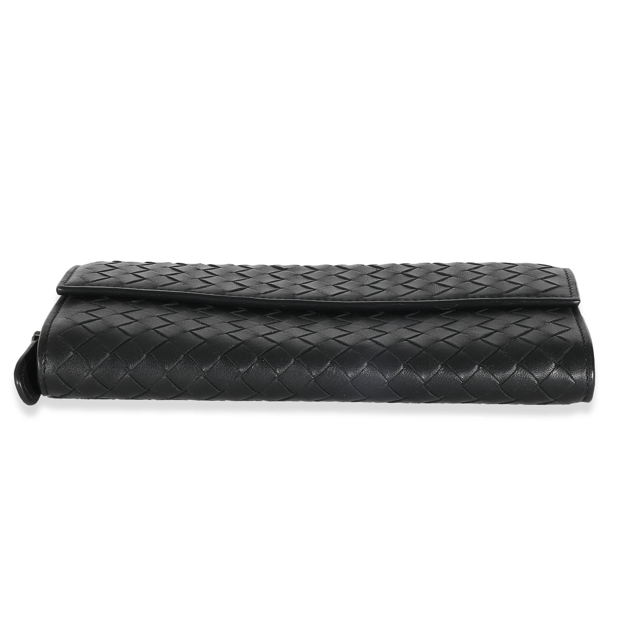 Black Intrecciato Continental Wallet