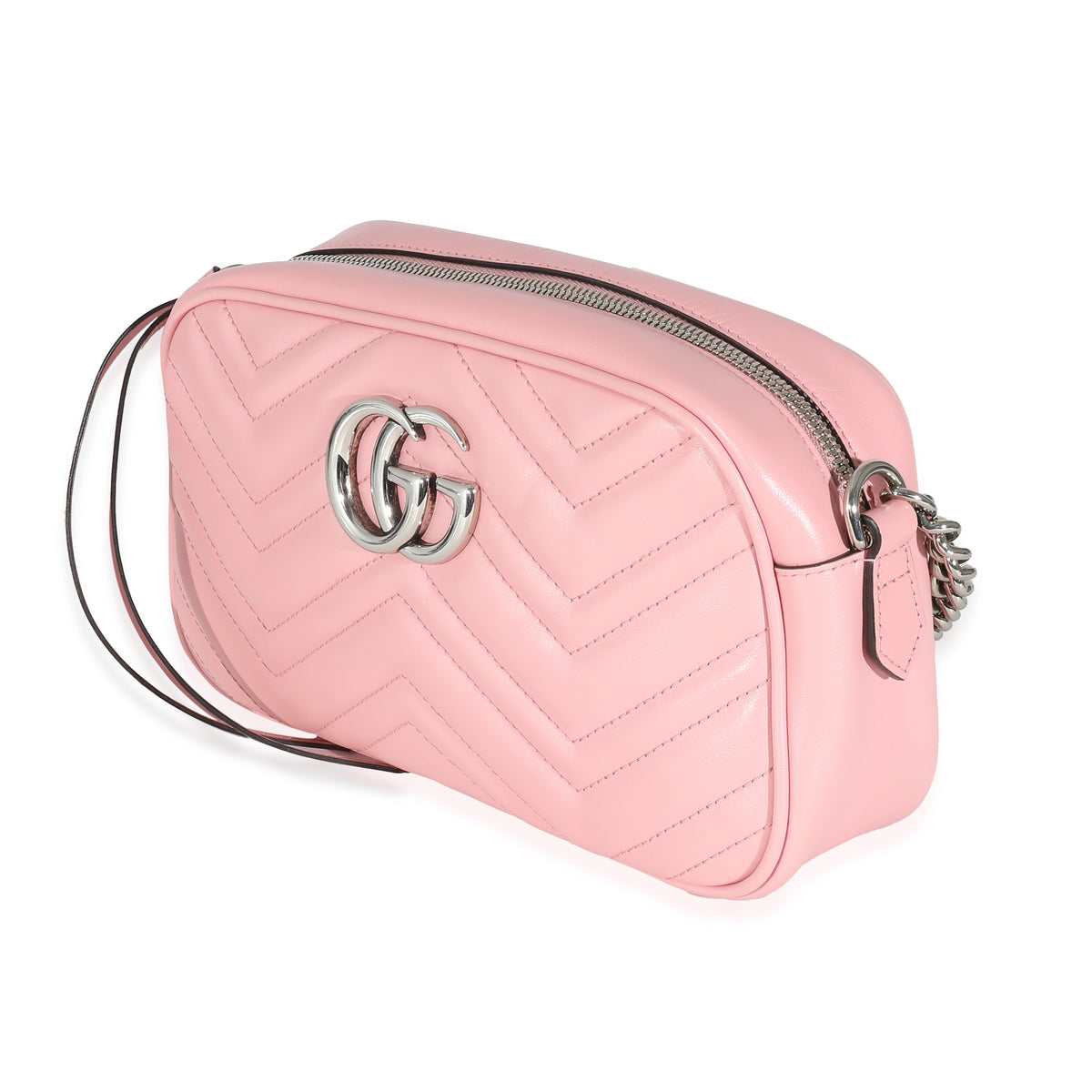 Gucci Pink Matelasse Calfskin Marmont Camera Bag
