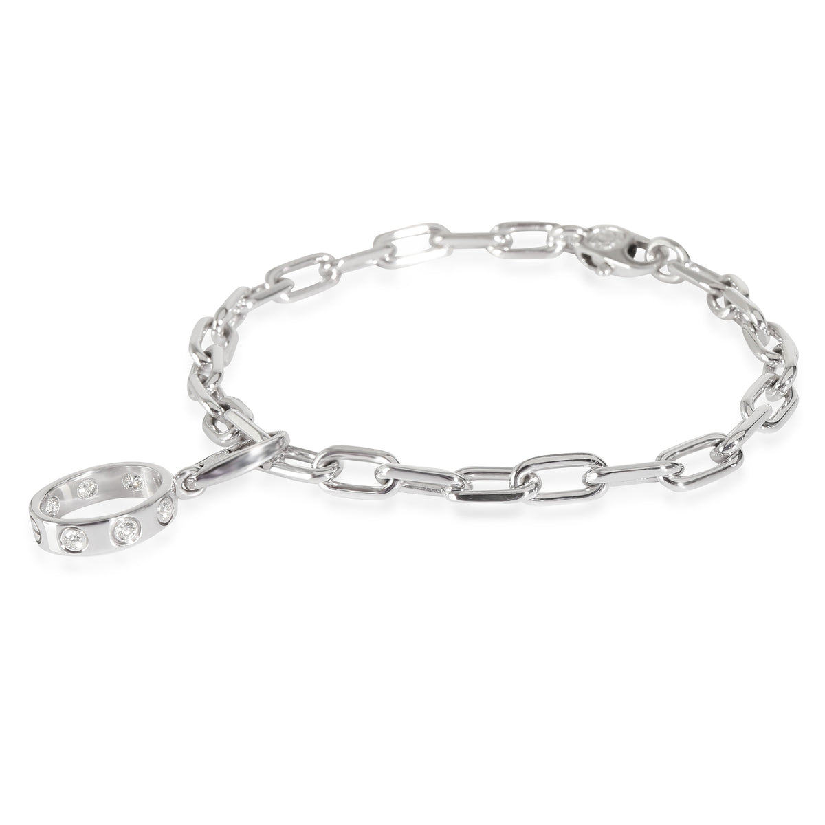 Spartacus Bracelet With Love Charm (White Gold)