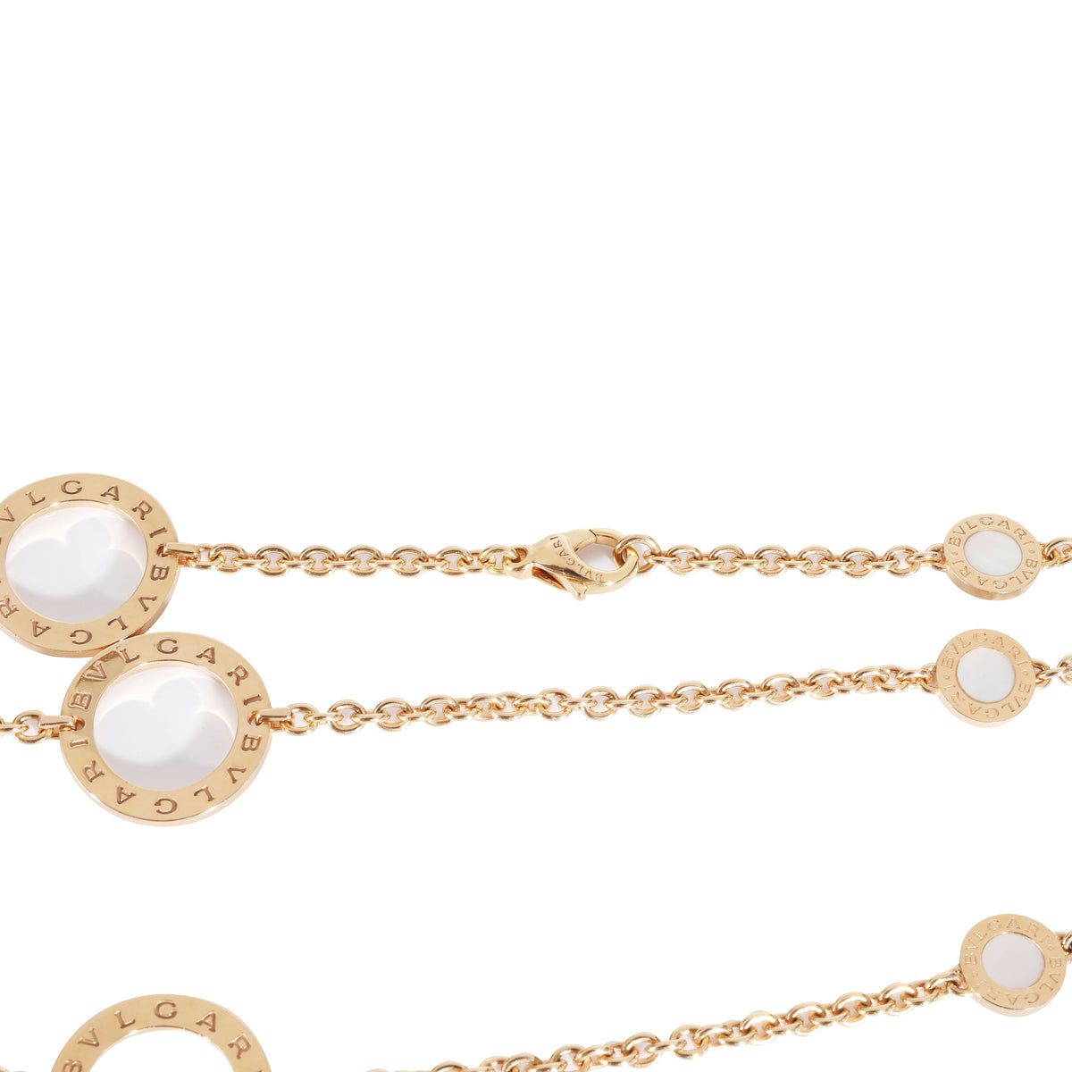 Bvlgari Bvlgari Mother Of Pearl Sautoir Necklace in 18k Rose Gold