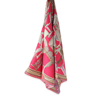 Pink Silk Concours d'Etriers Scarf 90
