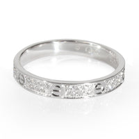 Love Diamond Wedding Band in 18k White Gold 0.19 CTW