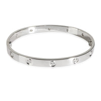 Love Bracelet in 18K White Gold, 0.96 CTW.