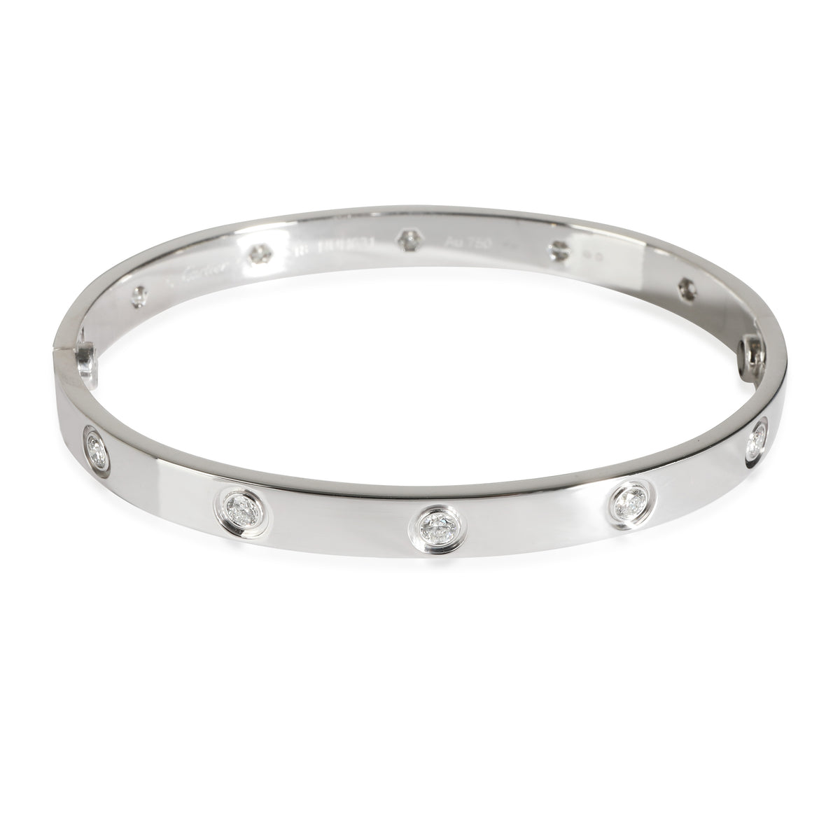 Love Bracelet, 10 Diamonds (White Gold)