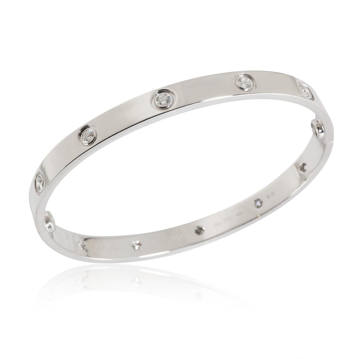 Love Bracelet, 10 Diamonds (White Gold)