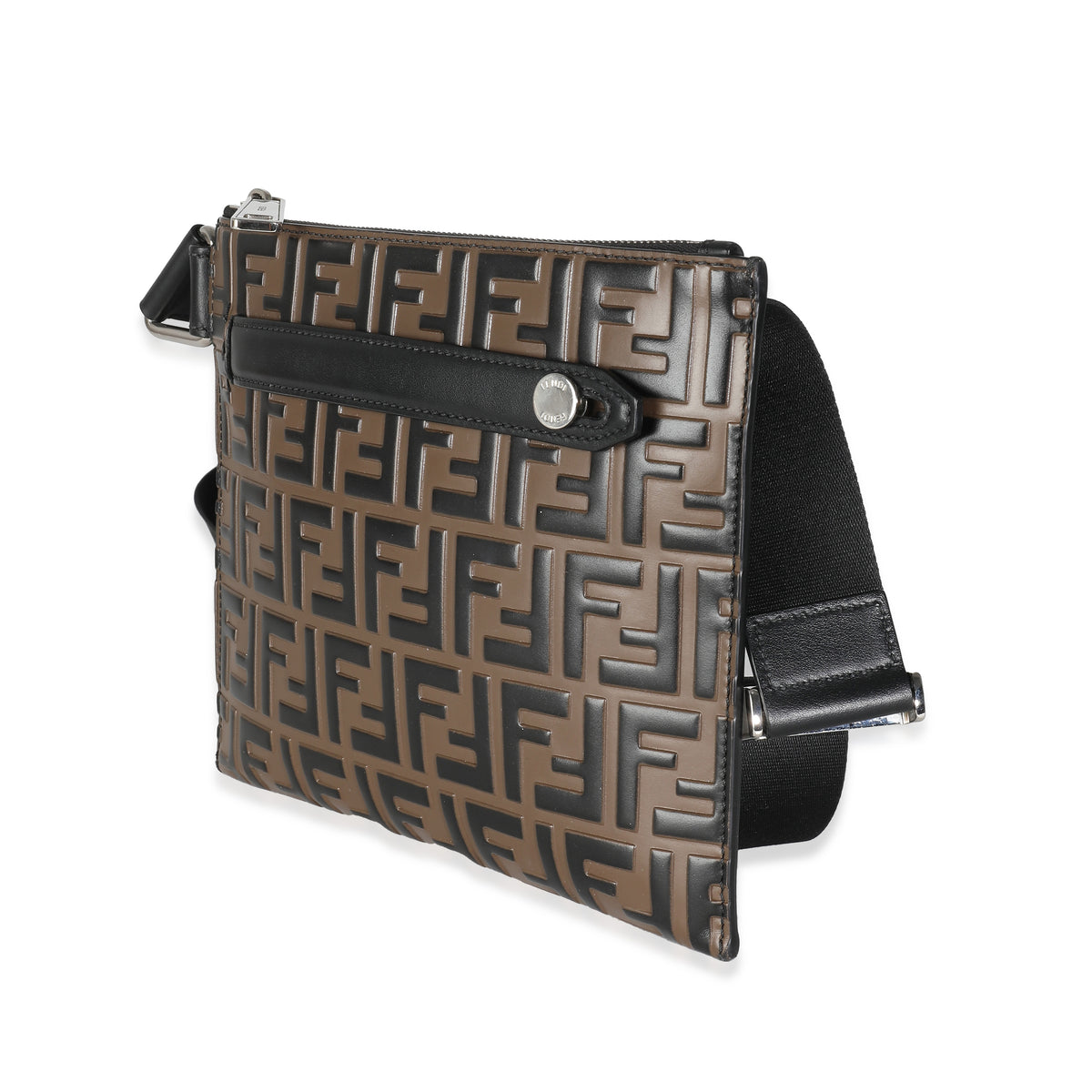 Fendi Bi-Color Vitello Century FF 1974 Embossed Messenger