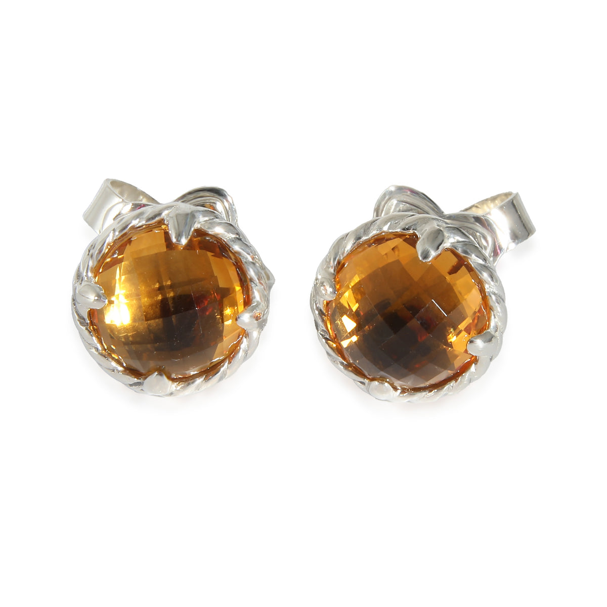 Chatelaine Citrine Earrings in Sterling Silver