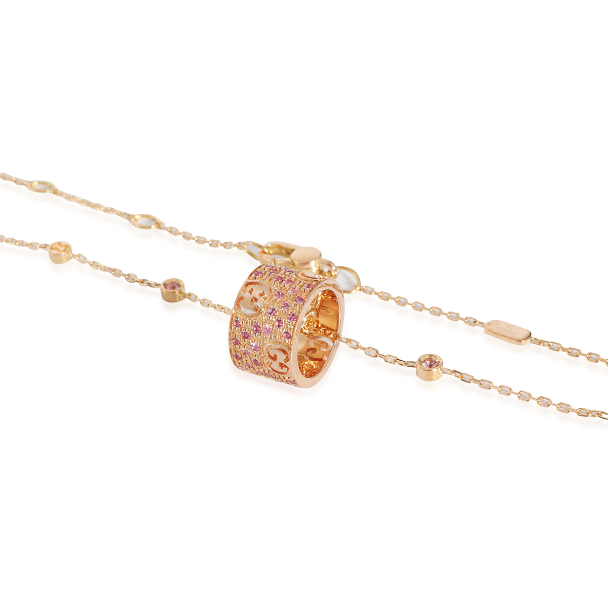 Sapphire Icon Stardust Pink Sapphire Necklace in 18K Rose Gold