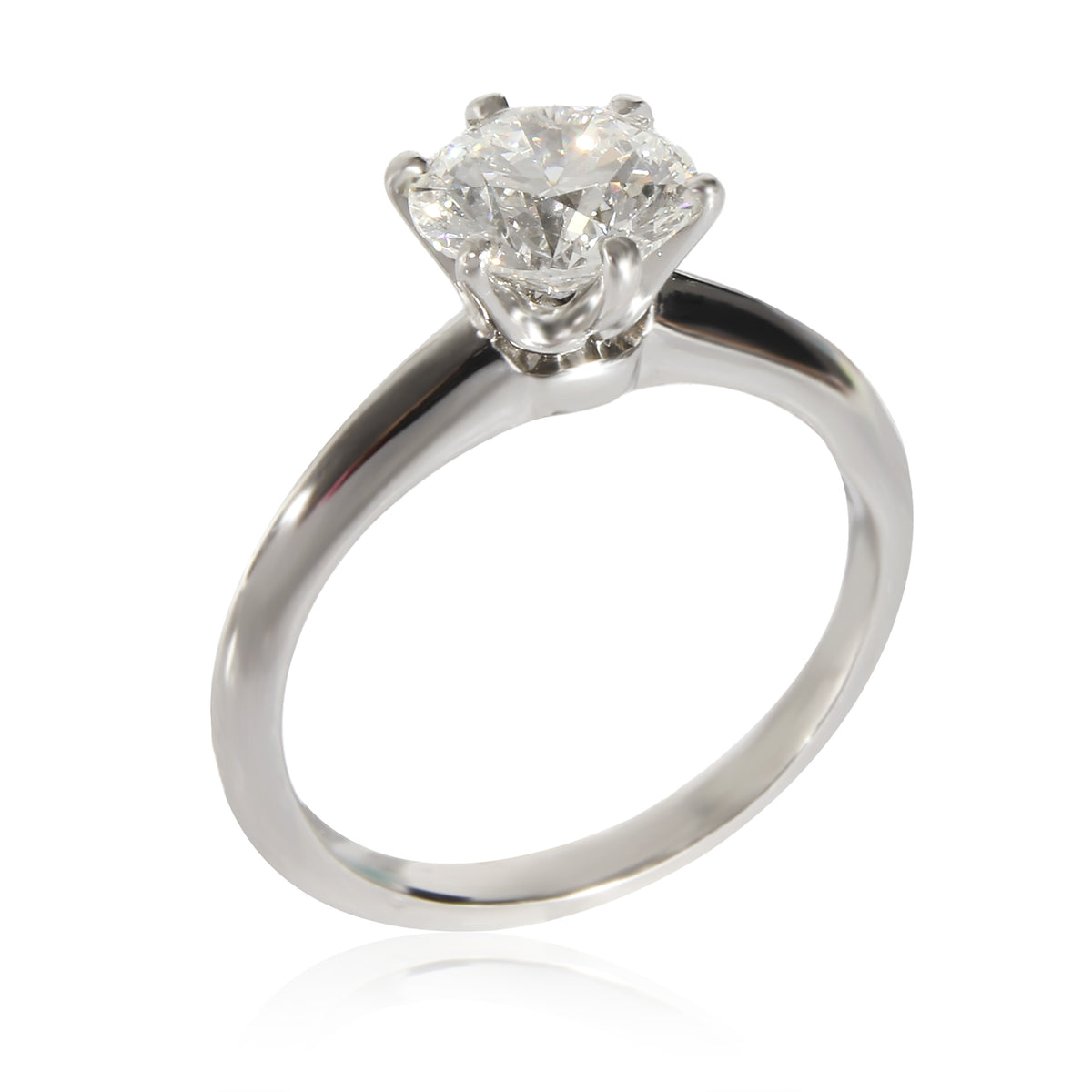 Solitaire Diamond Engagement Ring in Platinum  H VVS1 1.34 CTW