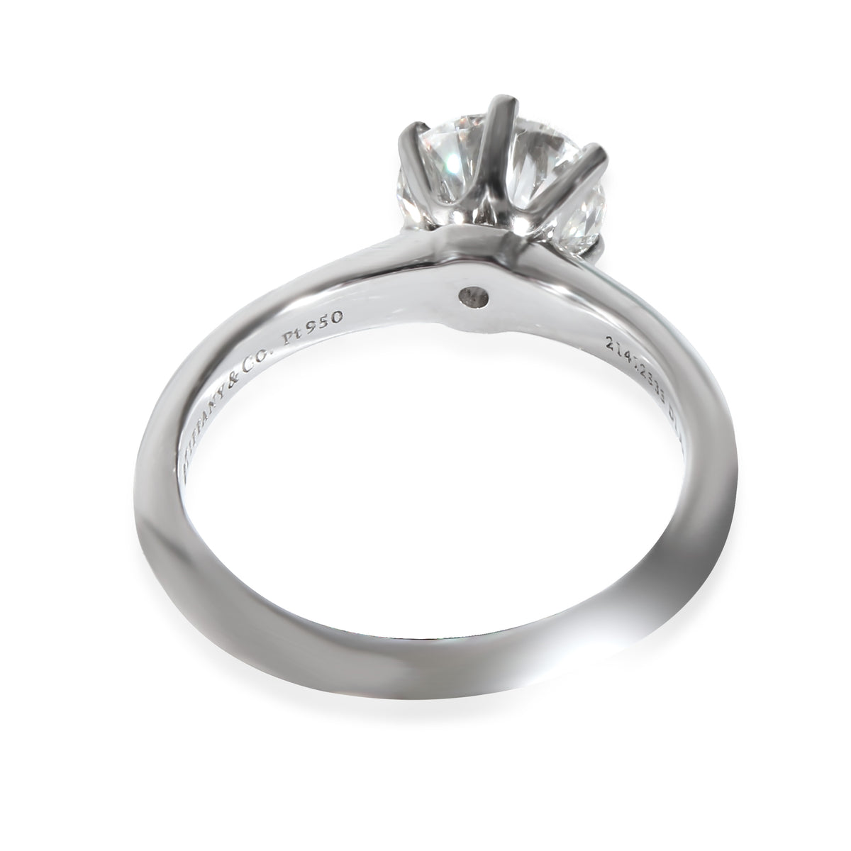 Solitaire Diamond Engagement Ring in Platinum  H VVS1 1.34 CTW