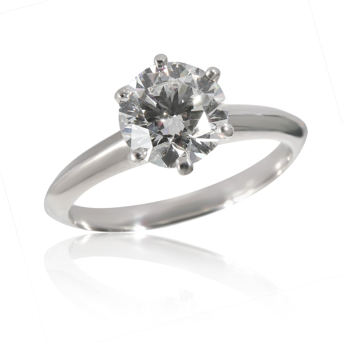 Tiffany Solitaire Diamond Engagement Ring in Platinum H VVS1