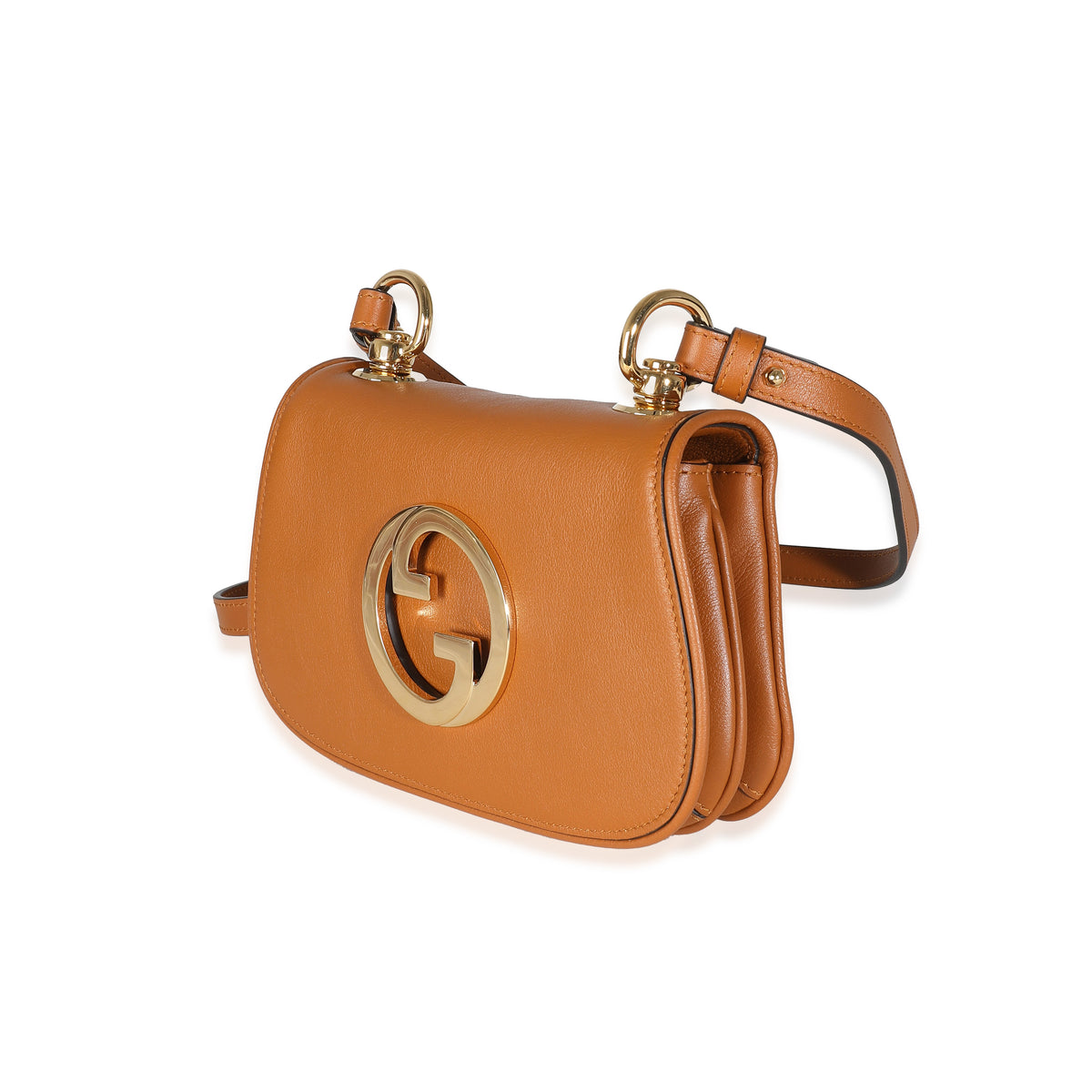 Brown Calfskin Web Mini Blondie Bag