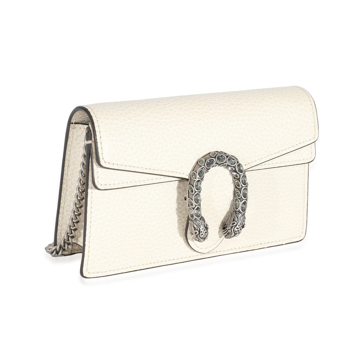 Gucci White Leather Super Mini Dionysus