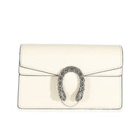 Gucci White Leather Super Mini Dionysus