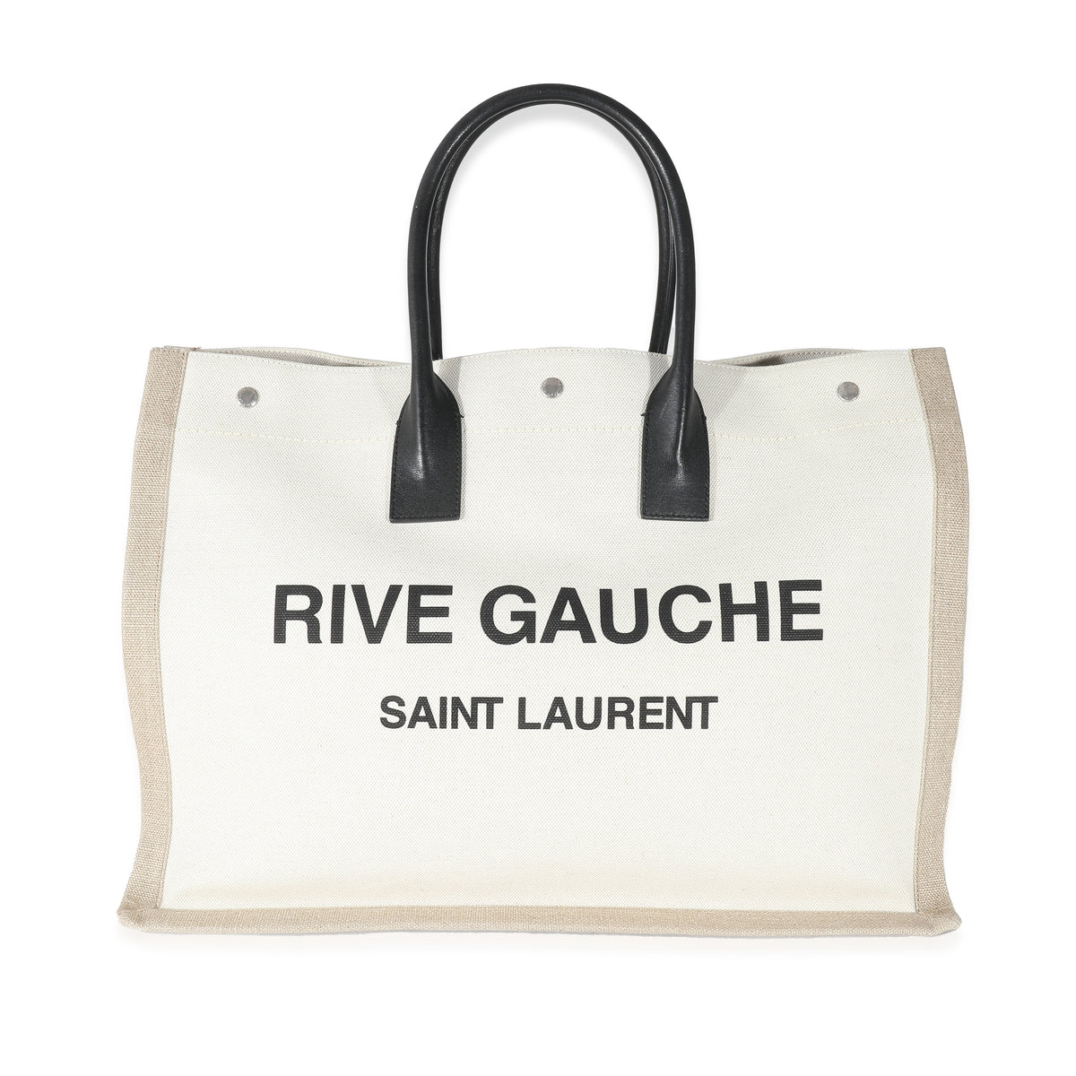 Saint Laurent Beige Canvas Rive Gauche Tote