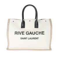 Saint Laurent Beige Canvas Rive Gauche Tote