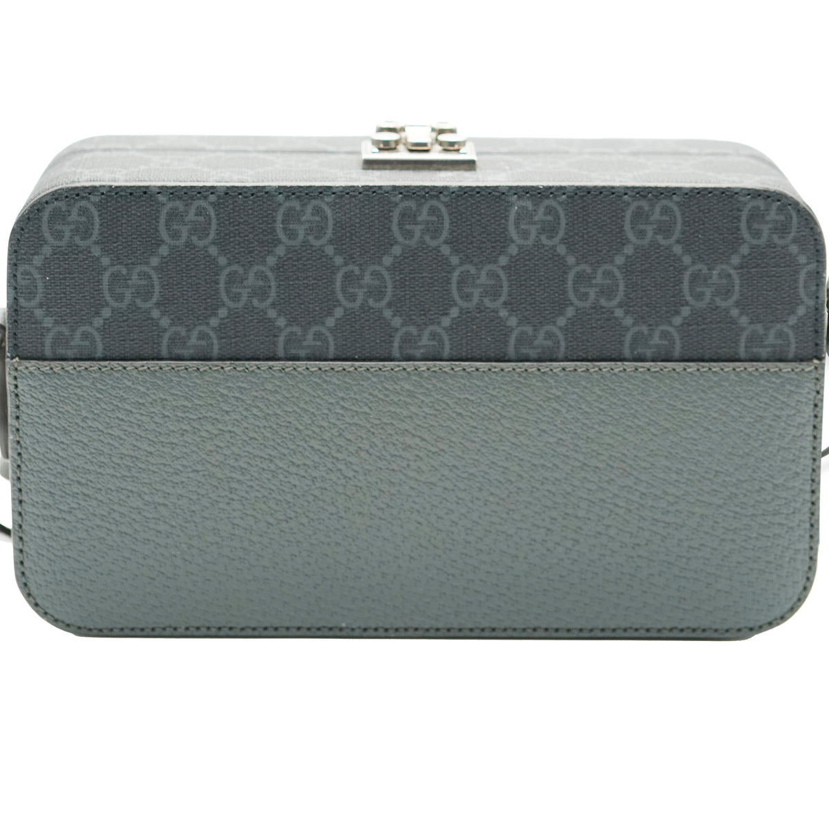 Gucci Grey Calfskin GG Supreme Interlocking G Messenger Handbag sv