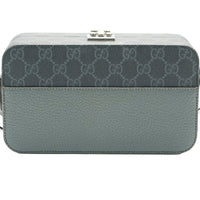 Gucci Grey Calfskin GG Supreme Interlocking G Messenger Handbag sv