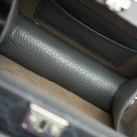 Grey Calfskin GG Supreme Interlocking G Messenger