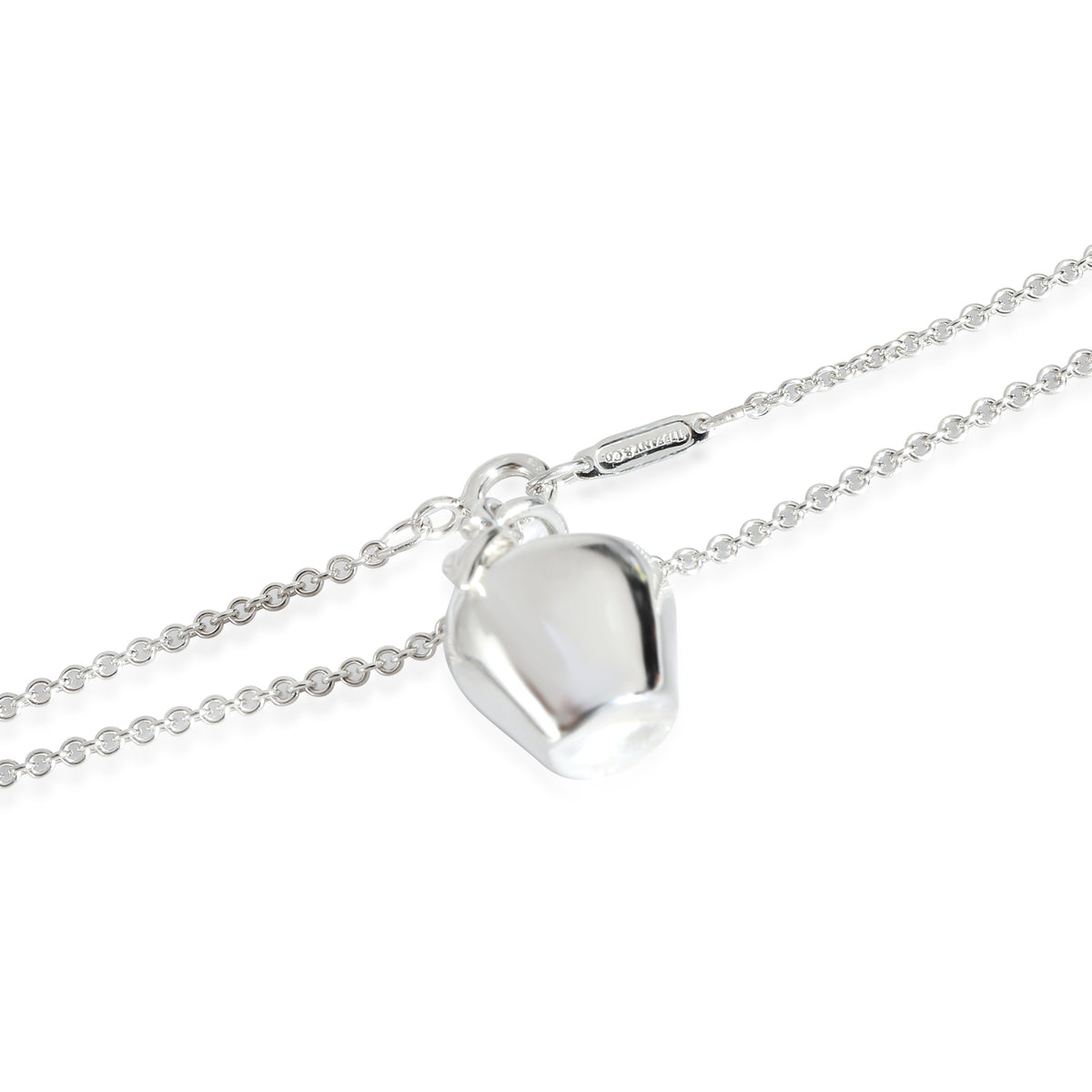 Apple Charm Pendant in Sterling Silver on a Chain