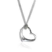 Elsa Peretti 36mm Open Heart Pendant On Mesh Chain Sterling Silver