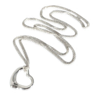 Elsa Peretti 36mm Open Heart Pendant On Mesh Chain Sterling Silver