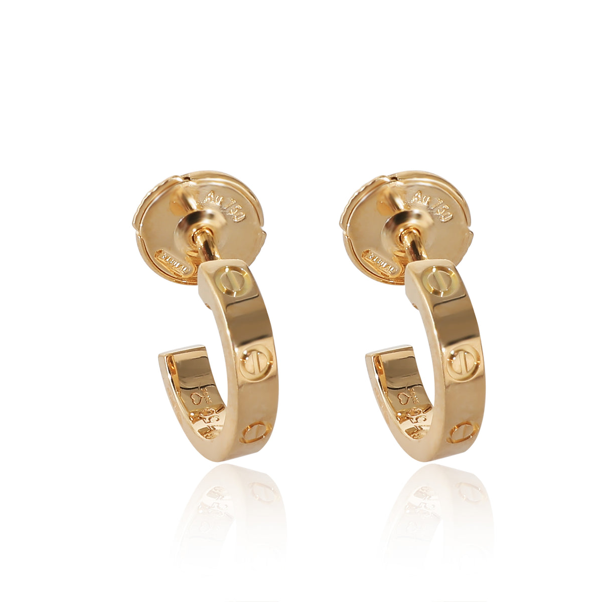 Love Earrings in 18K Yellow Gold