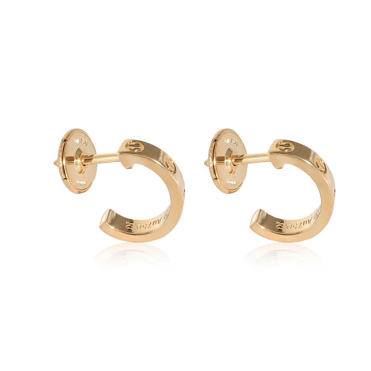 Love Earrings in 18K Yellow Gold