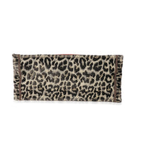 Brown Velvet Mizza Leopard Large Book Tote