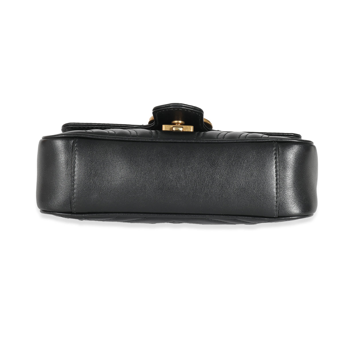 Gucci Black Matelassé Leather Mini GG Marmont Bag