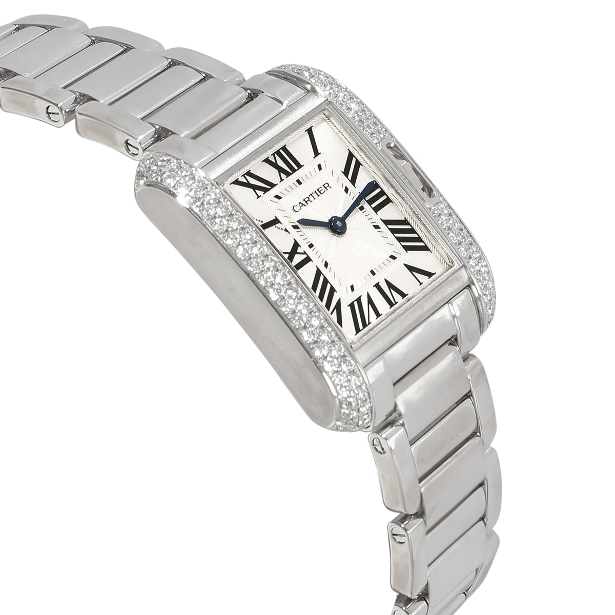 Tank Anglaise de Cartier WT100008 Womens Watch in  White Gold