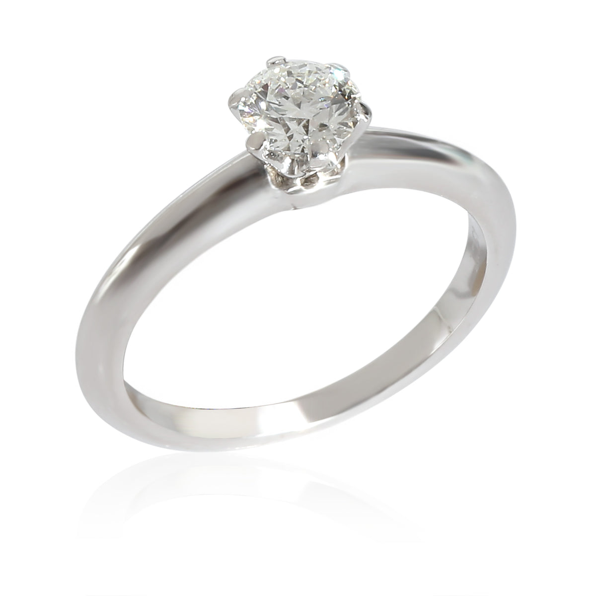 Solitaire Diamond Engagement Ring in Platinum H VS2 0.45 CTW