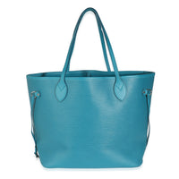 Louis Vuitton Cyan Blue Epi Neverfull MM