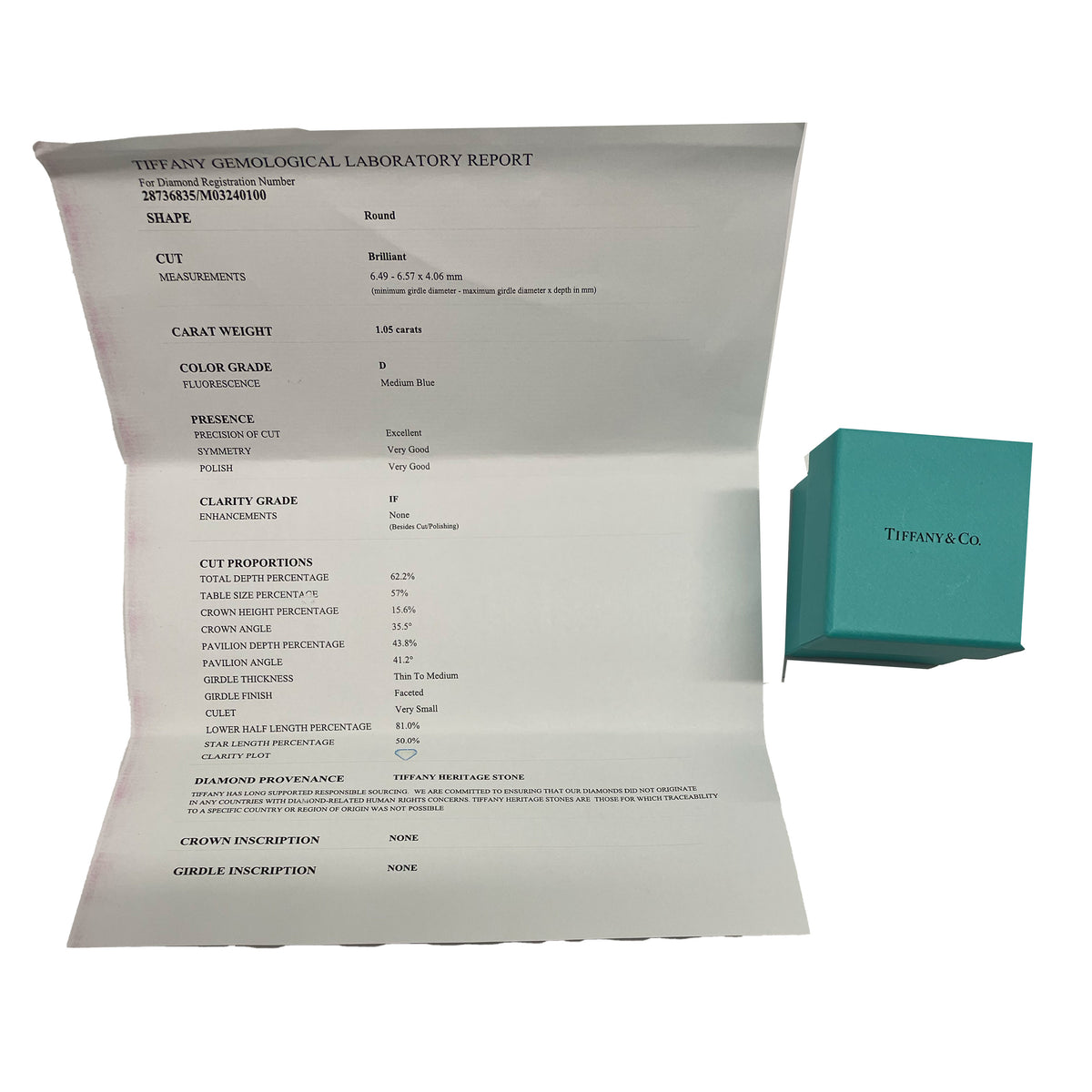 1.05 ct Round Brilliant Diamond Engagement Ring