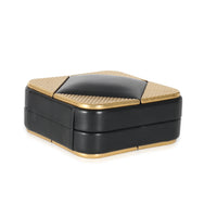 Chanel Black Lambskin Gold Metal Square CC Clutch Handbag bv