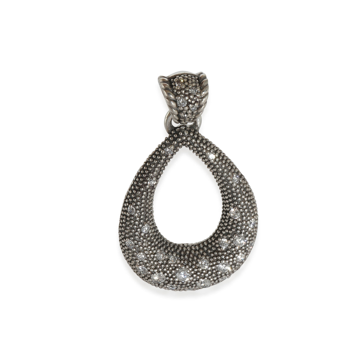 Midnight Melange  Diamond Pendant in Sterling Silver 0.56 Ctw
