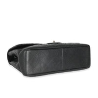 Black Quilted Jumbo Classic Single Flap