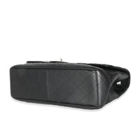 Black Quilted Caviar Jumbo Classic Single Flap Handbag