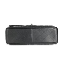 Black Quilted Caviar Jumbo Classic Single Flap Handbag