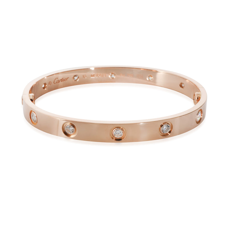 Cartier Rose Gold Diamond Love Bracelet fv