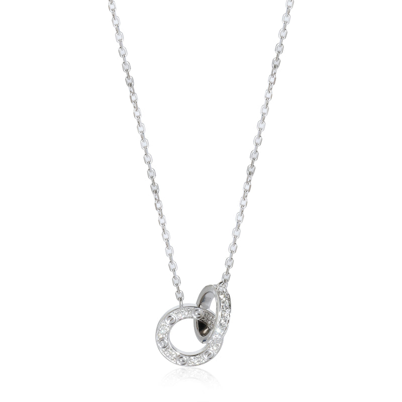 Cartier Love Necklace in 18k White Gold 0.3 CTW
