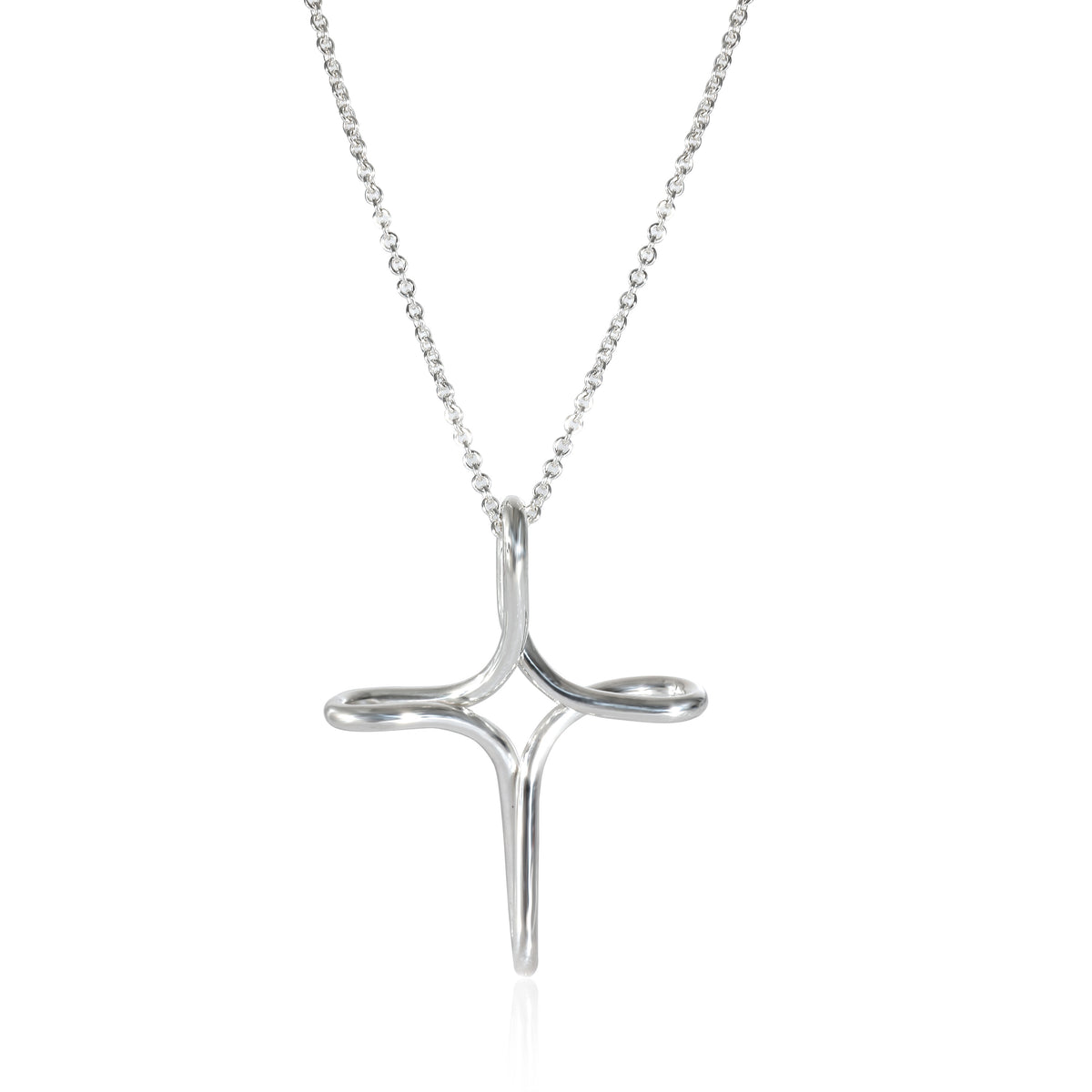 Elsa Peretti Infinity Cross Pendant in Sterling Silver on a Chain