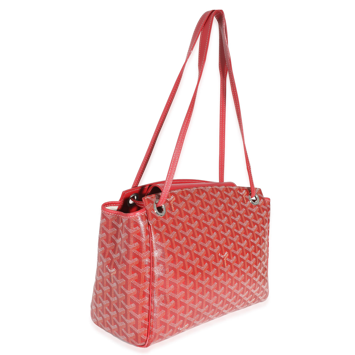 Red Goyardine Canvas Souple Rouette