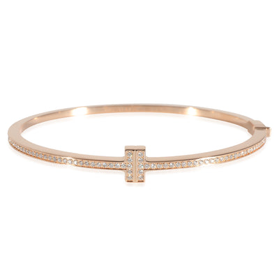 Tiffany T Hinged Bracelet in 18k Rose Gold 0.33 CTW