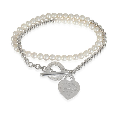 Return To Tiffany Wrap Bracelet with Pearls in Sterling Silver