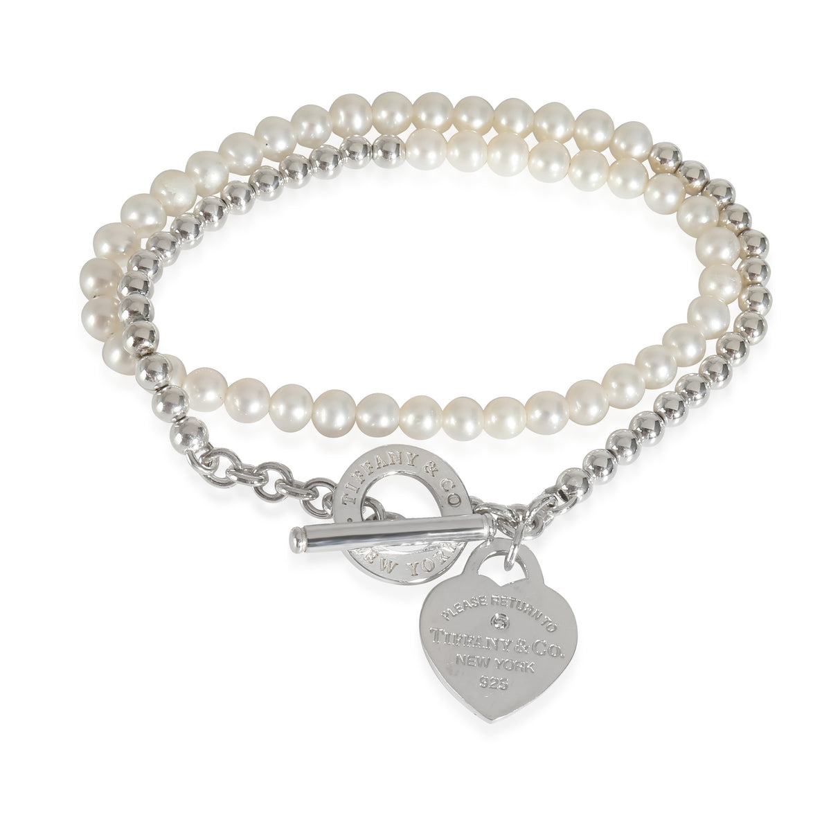 Return To Tiffany Wrap Bracelet with Pearls in  Sterling Silver