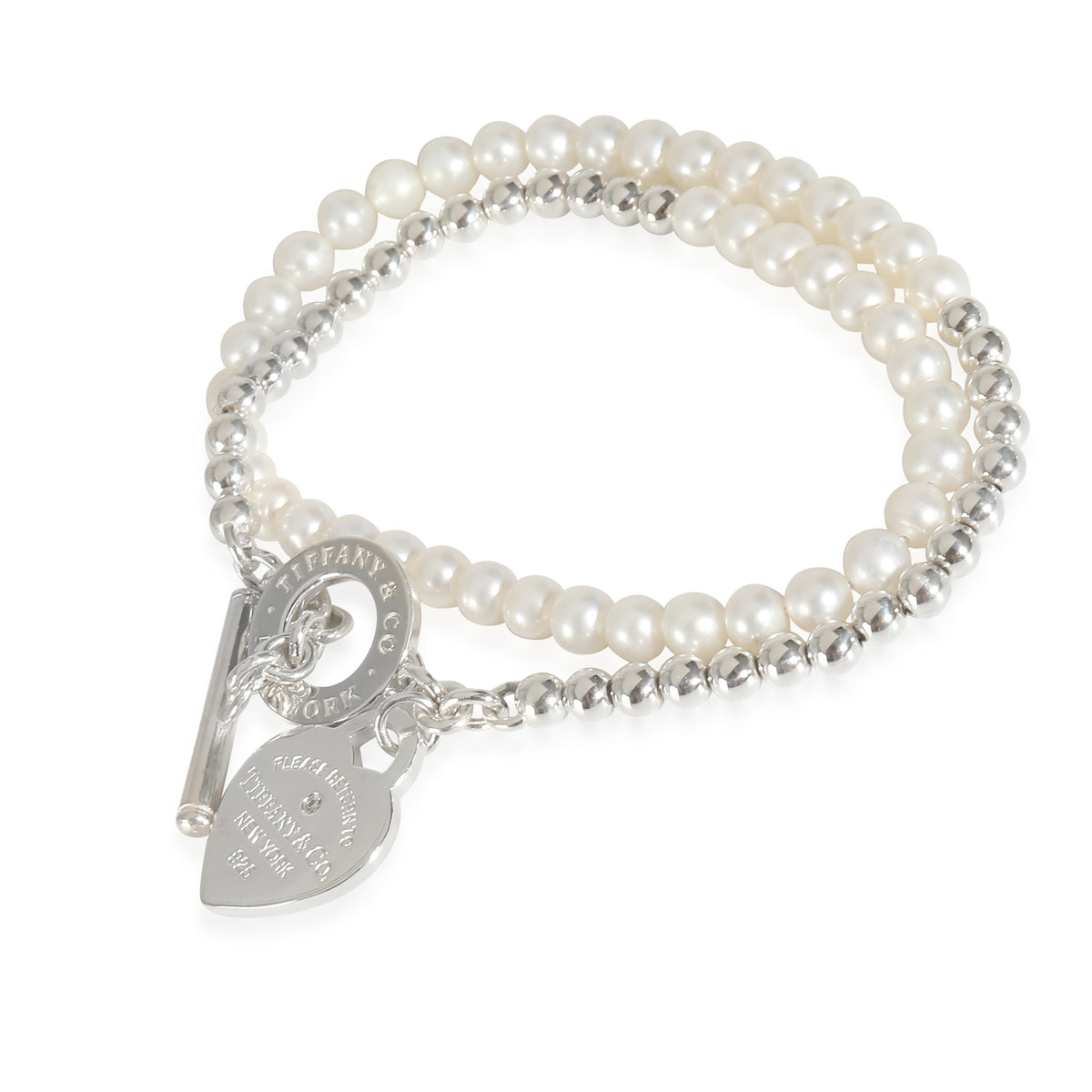 Return To Tiffany Wrap Bracelet with Pearls in Sterling Silver